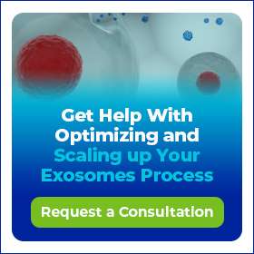 A cover with a button to request a consultation call to optimize the exosome process