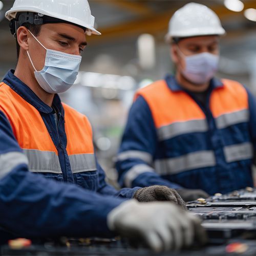 Typical process flow for producing CAM precursors, illustrating solution handling, crystallization, filtration, impurity removal, thermal conversion, and drying stages used in Nickel Cobalt Manganese (NCM) and Lithium Iron Phosphate (LFP) precursor manufacturing