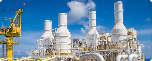Industrial chemical manufacturing facility with process equipment and infrastructure supporting chemical production operations.