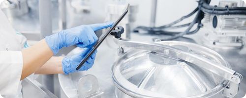 Palltronic Compact Touch device performing filter integrity test in dairy plant