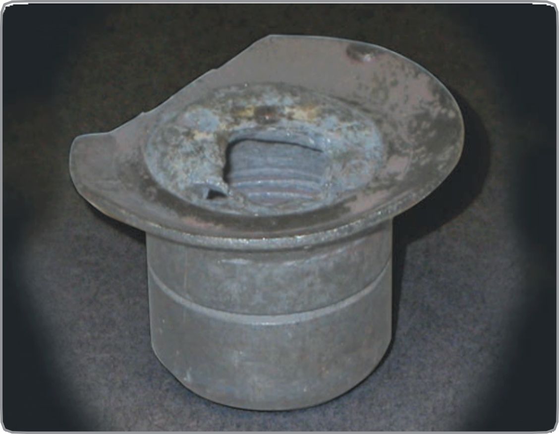 Damaged NOx burner tip due to contaminants