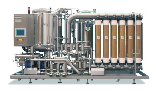 Sistema de clarificación de vino Oenoflow para un solo paso del proceso